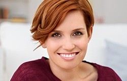 Woman with flawless smile
