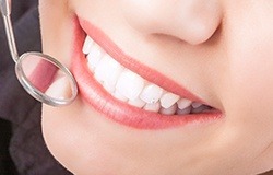 Closeup of healthy beautiful smile