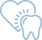 Animated tooth and heart icon