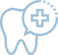 Animated tooth with medical cross icon