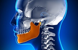 Animation of jaw and skull bone