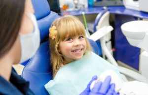 Smiling child at dentist