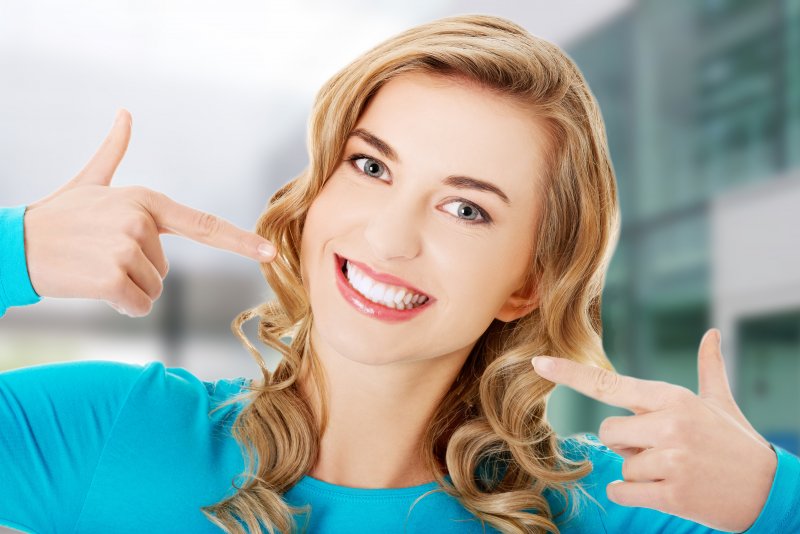 Dental patient with perfect smile.