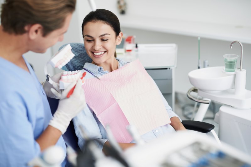 A dentist performing preventive dentistry in Orange Park