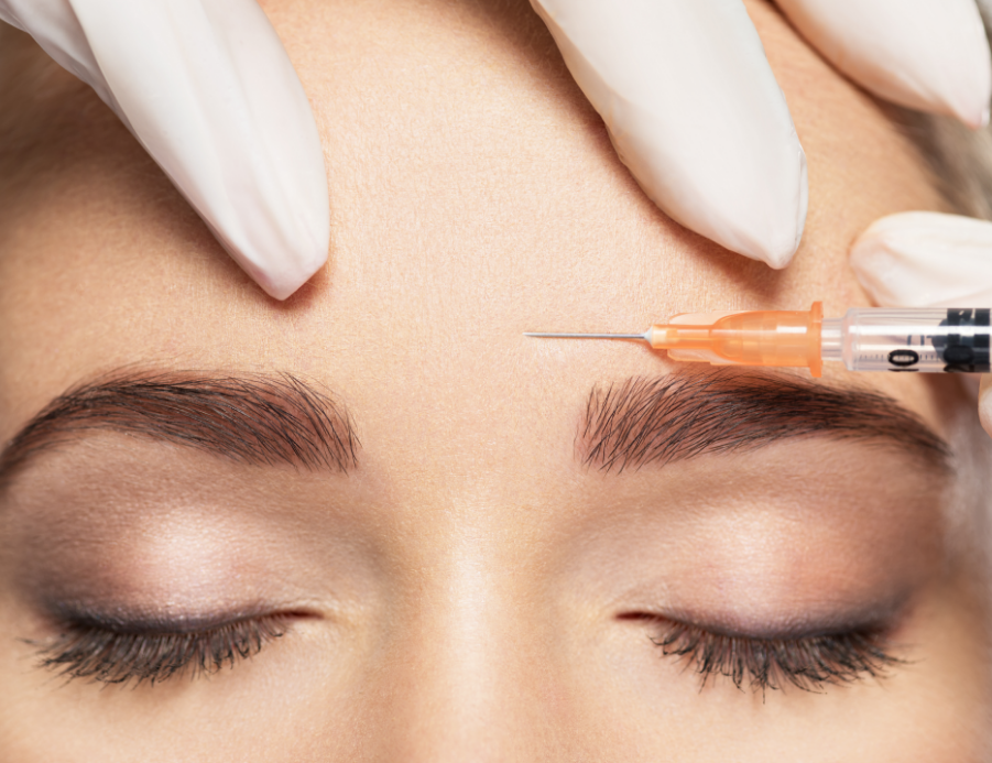 Woman receiving botox treatment